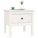 Tables d'appoint 2 pcs Blanc 50x50x49 cm Bois massif de pin - Photo n°6