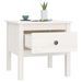 Tables d'appoint 2 pcs Blanc 50x50x49 cm Bois massif de pin - Photo n°7