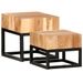 Tables d'appoint 2 pcs Bois d'acacia solide - Photo n°1