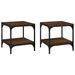 Tables d'appoint 2 pcs Chêne marron 40x40x40 cm Bois ingénierie - Photo n°2