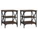 Tables d'appoint 2 pcs Chêne marron 40x42x50 cm Bois ingénierie - Photo n°1