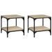 Tables d'appoint 2 pcs Chêne sonoma 40x40x40 cm Bois ingénierie - Photo n°2