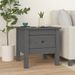 Tables d'appoint 2 pcs Gris 40x40x39 cm Bois massif de pin - Photo n°4