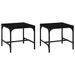 Tables d'appoint 2 pcs Noir 40x40x35 cm Bois d'ingénierie - Photo n°1