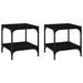 Tables d'appoint 2 pcs Noir 40x40x40 cm Bois d'ingénierie - Photo n°2