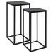 Tables d'appoint 2 pcs Noir Acier - Photo n°2