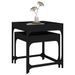 Tables d'appoint 2 pcs Noir Bois d'ingénierie - Photo n°5