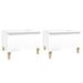 Tables d'appoint 2pcs Blanc brillant 50x46x35cm Bois ingénierie - Photo n°1