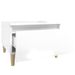 Tables d'appoint 2pcs Blanc brillant 50x46x35cm Bois ingénierie - Photo n°9