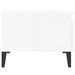 Tables d'appoint 2pcs Blanc brillant 50x46x35cm Bois ingénierie - Photo n°9