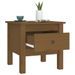 Tables d'appoint 2pcs Marron miel 40x40x39cm Bois massif de pin - Photo n°7