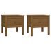 Tables d'appoint 2pcs Marron miel 50x50x49cm Bois massif de pin - Photo n°2