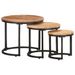 Tables d'appoint 3 pcs Bois d'acacia solide - Photo n°1