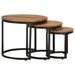 Tables d'appoint 3 pcs Bois d'acacia solide - Photo n°3