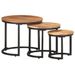 Tables d'appoint 3 pcs Bois d'acacia solide - Photo n°9