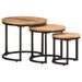 Tables d'appoint 3 pcs Bois d'acacia solide - Photo n°10