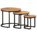 Tables d'appoint 3 pcs Bois d'acacia solide - Photo n°12