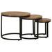 Tables d'appoint 3 pcs Bois de manguier brut - Photo n°3