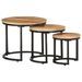 Tables d'appoint 3 pcs Bois de manguier brut - Photo n°11