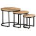 Tables d'appoint 3 pcs Bois de manguier brut - Photo n°12