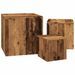 Tables d'appoint 3 pcs vieux bois bois d'ingénierie - Photo n°5