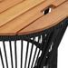 Tables d'appoint de jardin 2 pcs dessus en bois noir poly rotin - Photo n°8