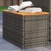 Tables d'appoint de jardin 2 pcs gris rotin bois massif - Photo n°2