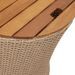 Tables d'appoint de jardin 2pcs dessus en bois beige poly rotin - Photo n°8