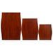 Tables d'appoint empilables 3pcs Marron classique Bois d'acajou - Photo n°5