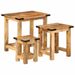 Tables d'appoint gigognes 3 pcs bois de manguier massif brut - Photo n°2