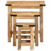 Tables d'appoint gigognes 3 pcs bois de manguier massif brut - Photo n°4