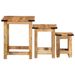 Tables d'appoint gigognes 3 pcs bois de manguier massif brut - Photo n°5