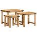 Tables d'appoint gigognes 3 pcs bois de manguier massif brut - Photo n°1