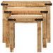 Tables d'appoint gigognes 3 pcs bois de manguier massif brut - Photo n°6