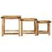 Tables d'appoint gigognes 3 pcs bois de manguier massif brut - Photo n°7