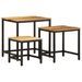 Tables d'appoint gigognes 3 pcs bois de manguier massif brut - Photo n°1