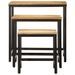 Tables d'appoint gigognes 3 pcs bois de manguier massif brut - Photo n°6