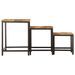 Tables d'appoint gigognes 3 pcs bois de manguier massif brut - Photo n°7