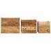 Tables d'appoint gigognes 3 pcs bois de manguier massif brut - Photo n°8