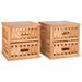 Tables de chevet 2 pcs 34x34x34 cm Bois massif de noyer - Photo n°1