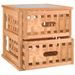 Tables de chevet 2 pcs 34x34x34 cm Bois massif de noyer - Photo n°5