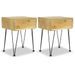 Tables de chevet 2 pcs 40x30x50 cm Teck massif - Photo n°1