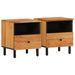 Tables de chevet 2 pcs 40x33x46 cm Bois d'acacia massif - Photo n°1