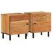 Tables de chevet 2 pcs 40x33x46 cm Bois d'acacia massif - Photo n°1