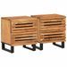 Tables de chevet 2 pcs 40x33x46 cm Bois d'acacia massif - Photo n°1