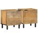 Tables de chevet 2 pcs 40x33x46 cm bois de manguier solide - Photo n°1