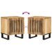 Tables de chevet 2 pcs 40x33x46 cm bois massif de manguier brut - Photo n°7