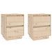 Tables de chevet 2 pcs 40x35x50 cm Bois de pin solide - Photo n°2