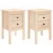 Tables de chevet 2 pcs 40x35x61,5 cm Bois de pin massif - Photo n°2