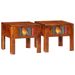 Tables de chevet 2 pcs 40x40x36 cm bois d'acacia massif - Photo n°1